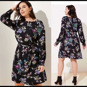 Size 16 plus long-sleeve Loft dress NWT